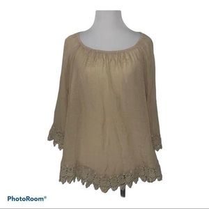 🎀 3/$20 Blue mood women’s large boho blouse‎